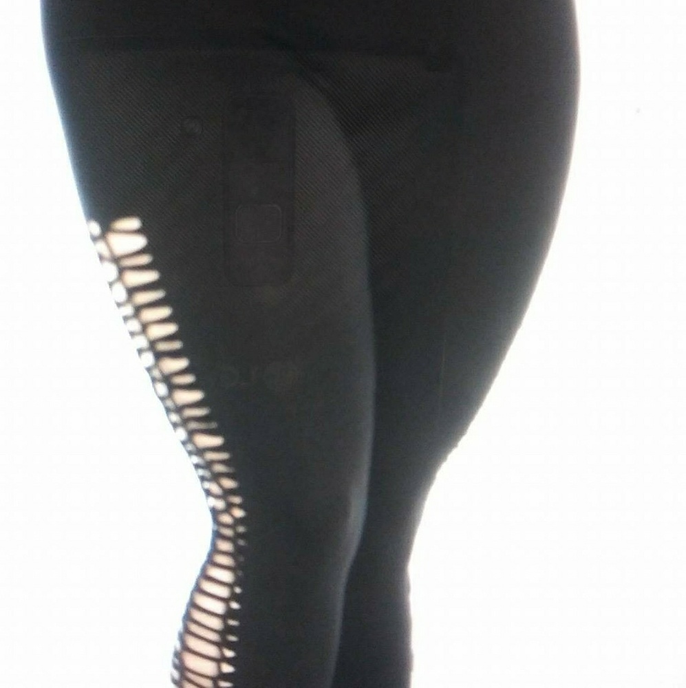 Plus Leggings 1x 2x 3x Cut Out Sides